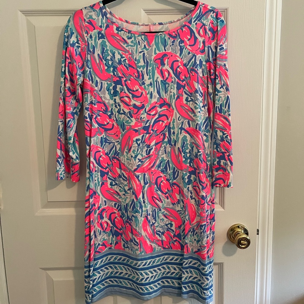 Lilly Pulitzer Pink and Blue Patterned Dress